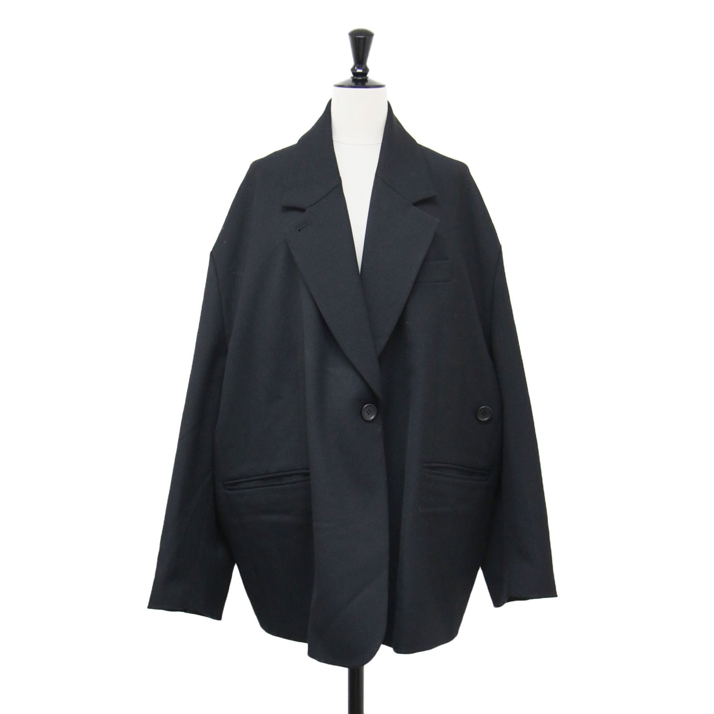 2way テーラード オーバー ジャケット / TAILORED OVER JACKET ブレザー ボタン ウーリー糸 ポリーナ