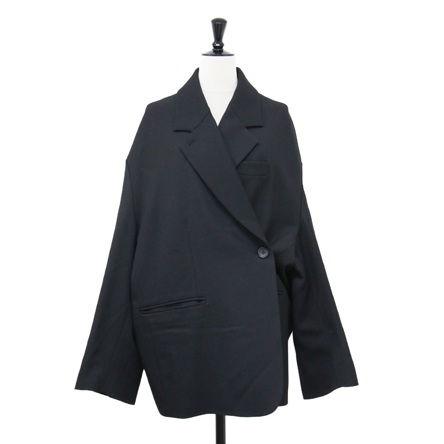 2way テーラード オーバー ジャケット / TAILORED OVER JACKET ブレザー ボタン ウーリー糸 ポリーナ