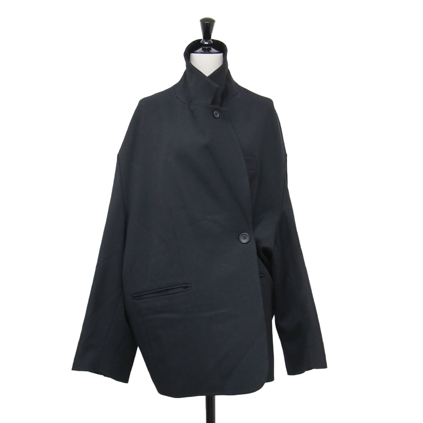 2way テーラード オーバー ジャケット / TAILORED OVER JACKET ブレザー ボタン ウーリー糸 ポリーナ