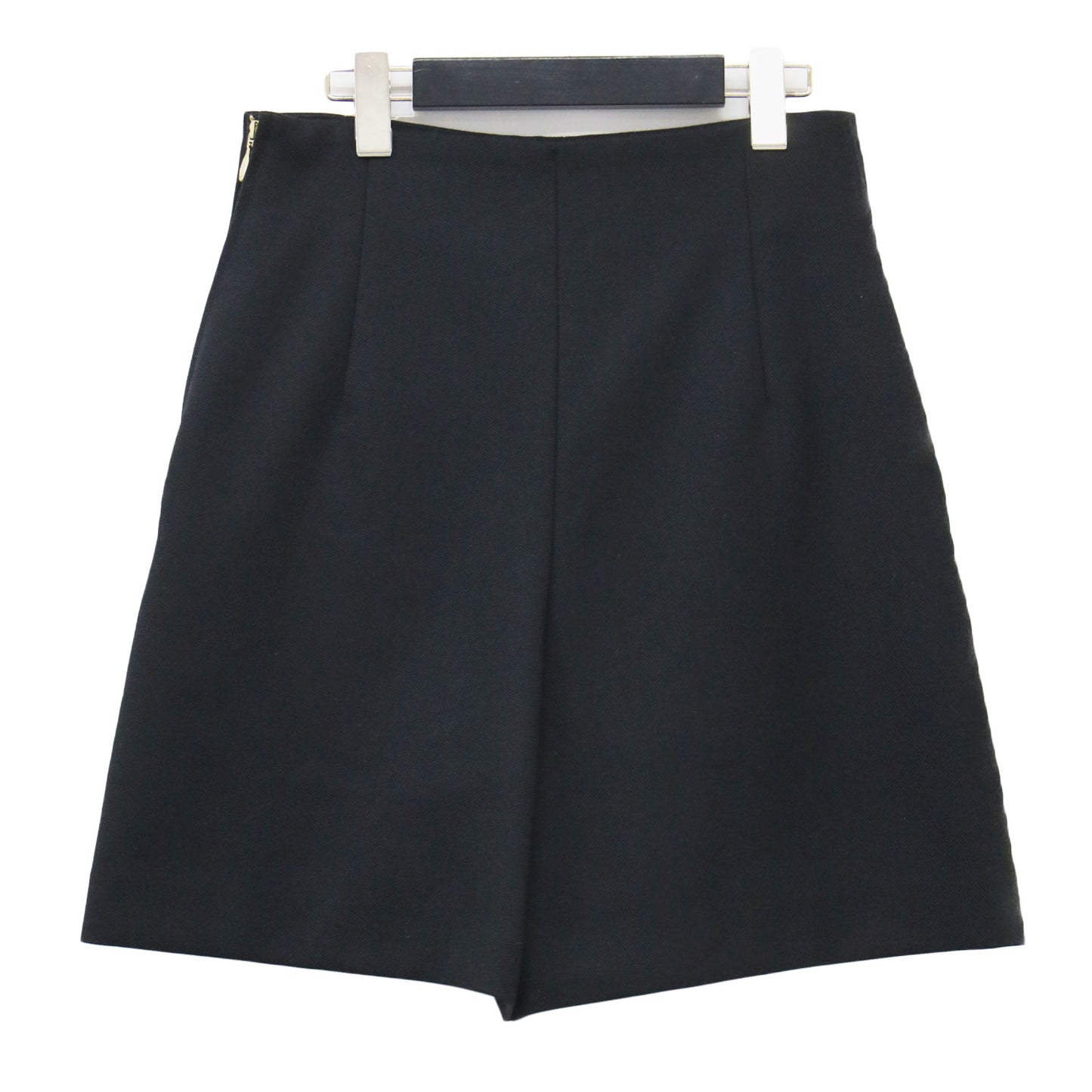 21秋冬 ストレッチ ショートパンツ / 膝上丈 Aライン ジップ ポケット