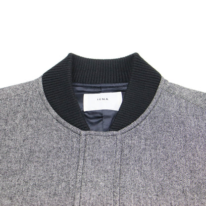 24秋冬 ボンディングツイード スタジアムブルゾン / ジャケット スタジャン ジャンパー コンパクト ジップ リブ