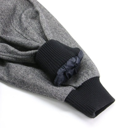 24秋冬 ボンディングツイード スタジアムブルゾン / ジャケット スタジャン ジャンパー コンパクト ジップ リブ