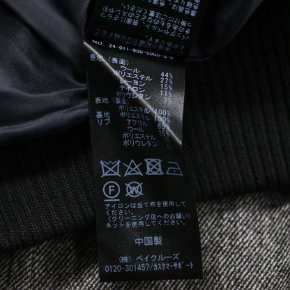 24秋冬 ボンディングツイード スタジアムブルゾン / ジャケット スタジャン ジャンパー コンパクト ジップ リブ