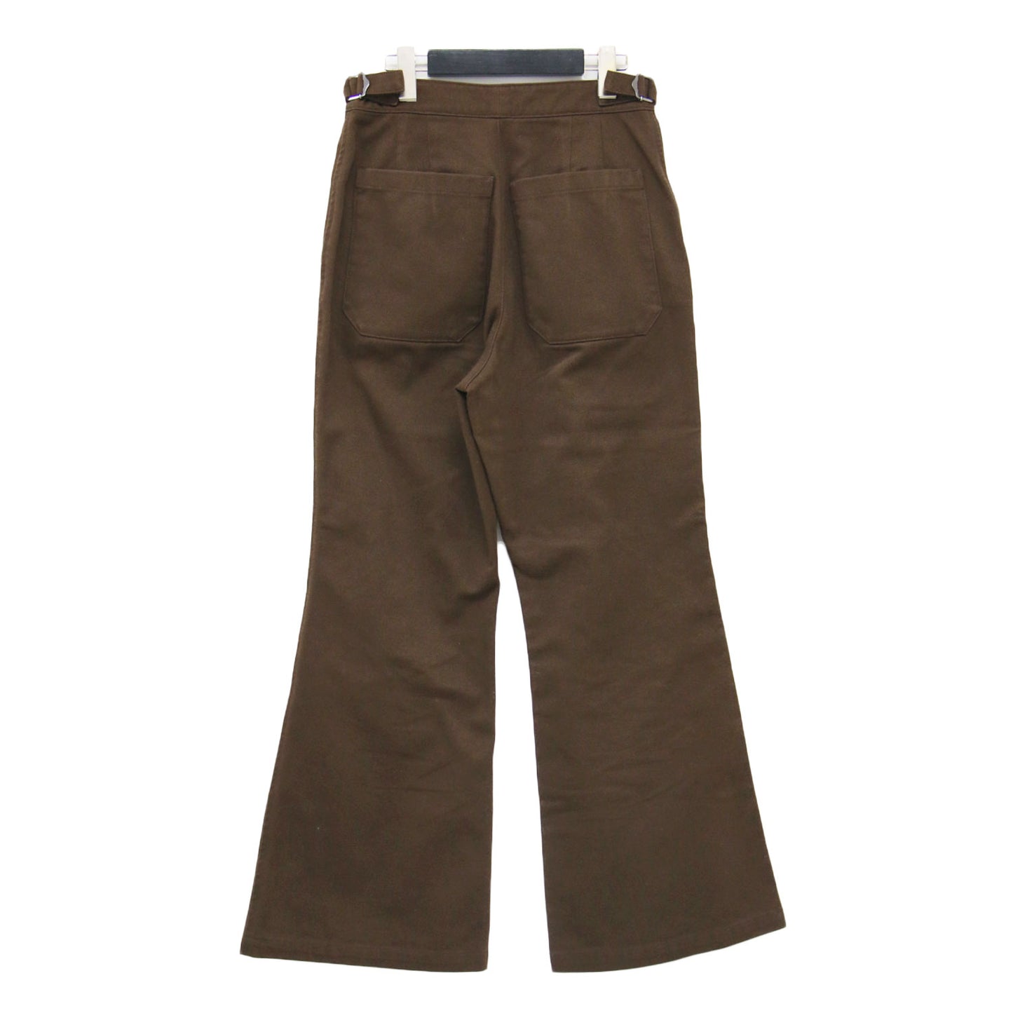 25春夏 ツイル フレアパンツ / ベルト バックル コットン ポリエステル