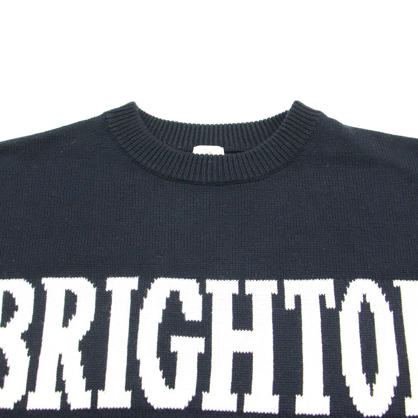 23秋冬 ロゴ ニット プルオーバー ニット ウォッシャブル / プルオーバー クルーネック ドロップショルダー 長袖 ミドルゲージ ウール