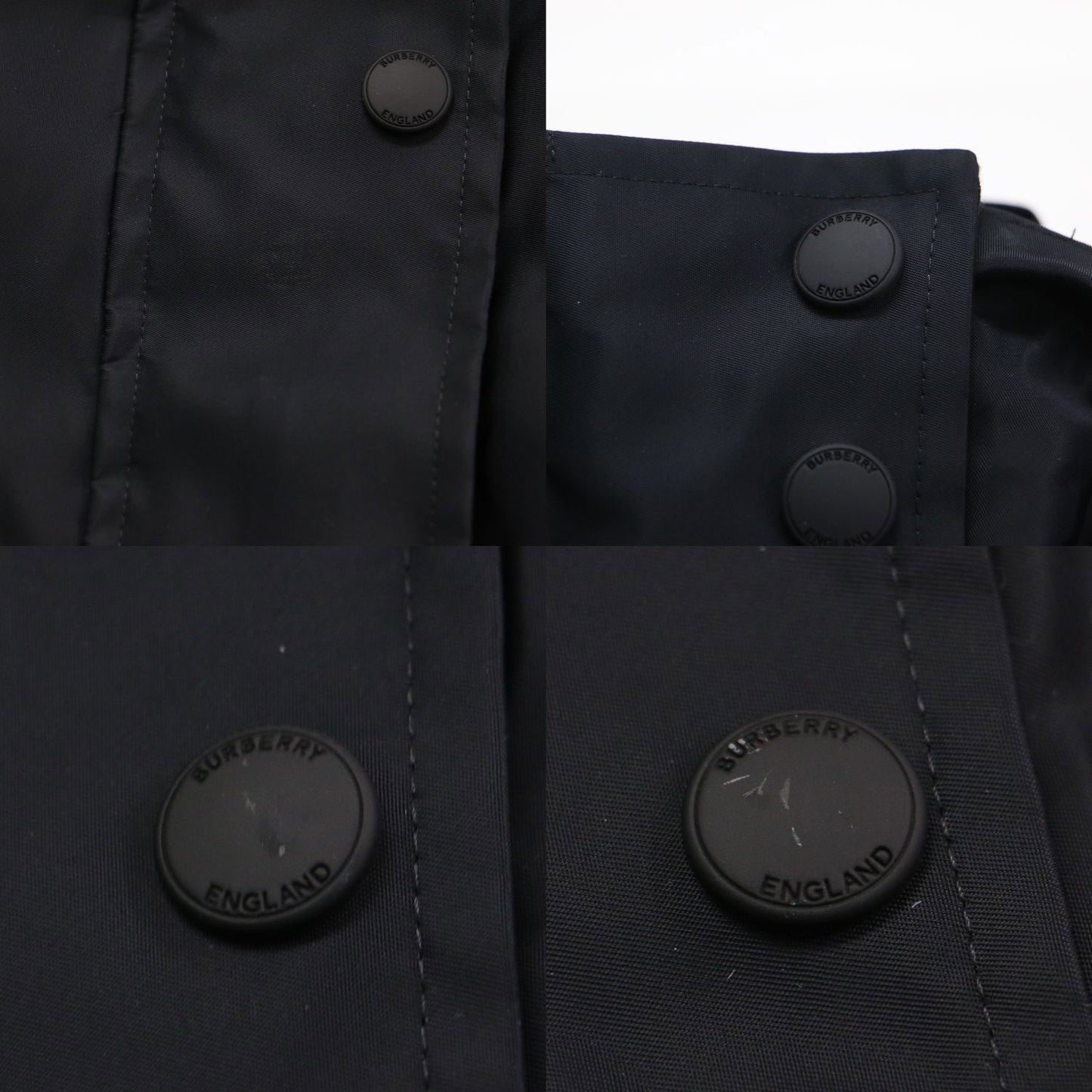 バックロゴ フード付き ナイロン ロング モッズコート / ブルゾン 長袖 Aライン ドローコード ファスナー スナップボタン