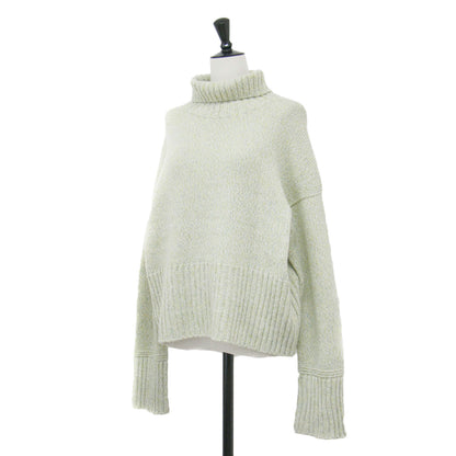 21秋冬 ジーロンラムズウール タートルネック プルオーバー / ニット ドロップショルダー コンパクト リブ スリット