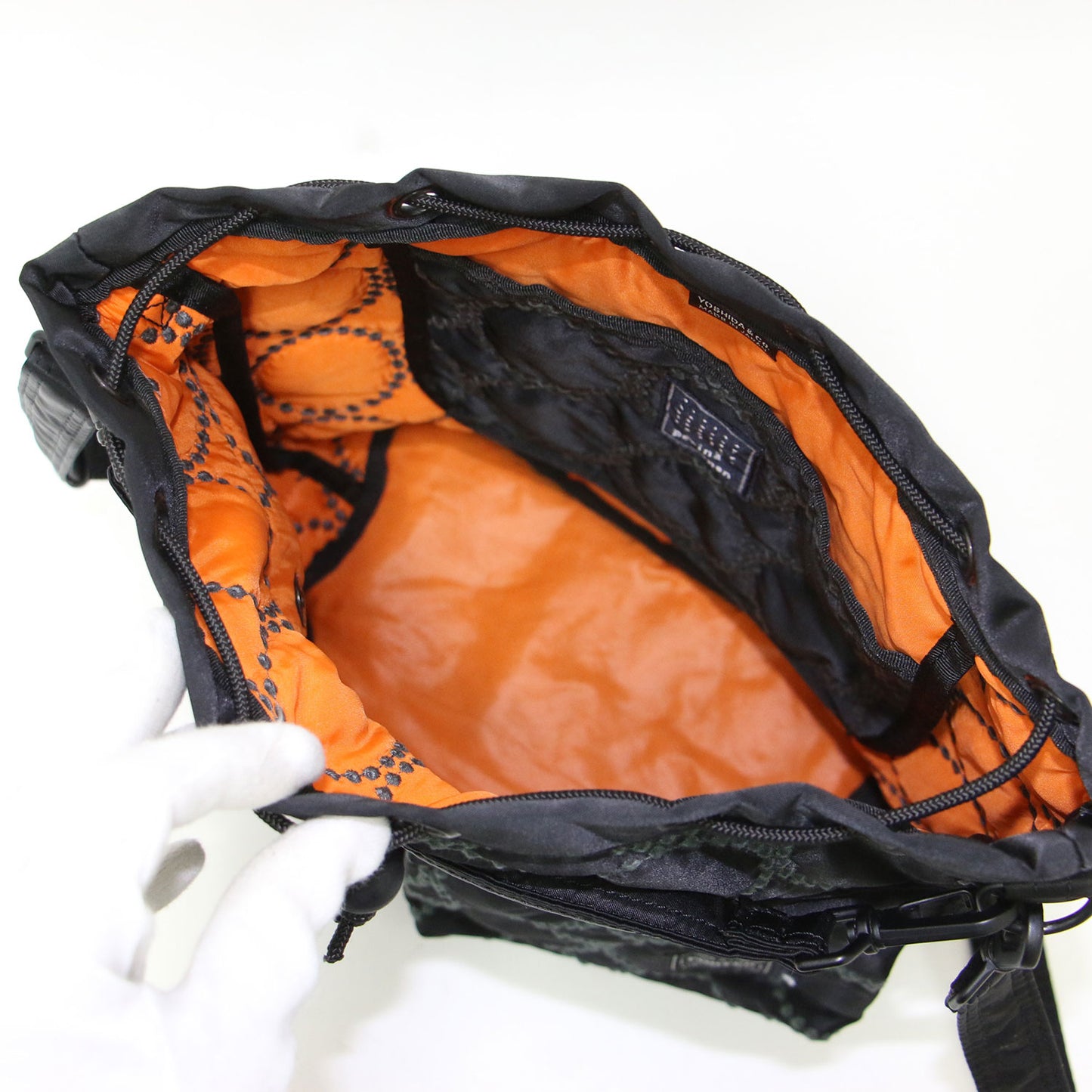 × mina perhonen タンバリン 巾着 ショルダーバッグ / tambourine 2WAY TOOL BAG ハンドバッグ ロゴ 刺繍 肩掛け クロスボディ