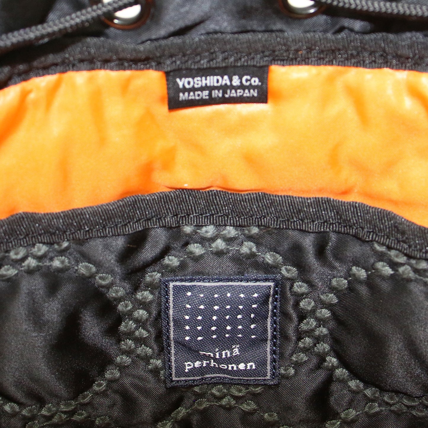 × mina perhonen タンバリン 巾着 ショルダーバッグ / tambourine 2WAY TOOL BAG ハンドバッグ ロゴ 刺繍 肩掛け クロスボディ