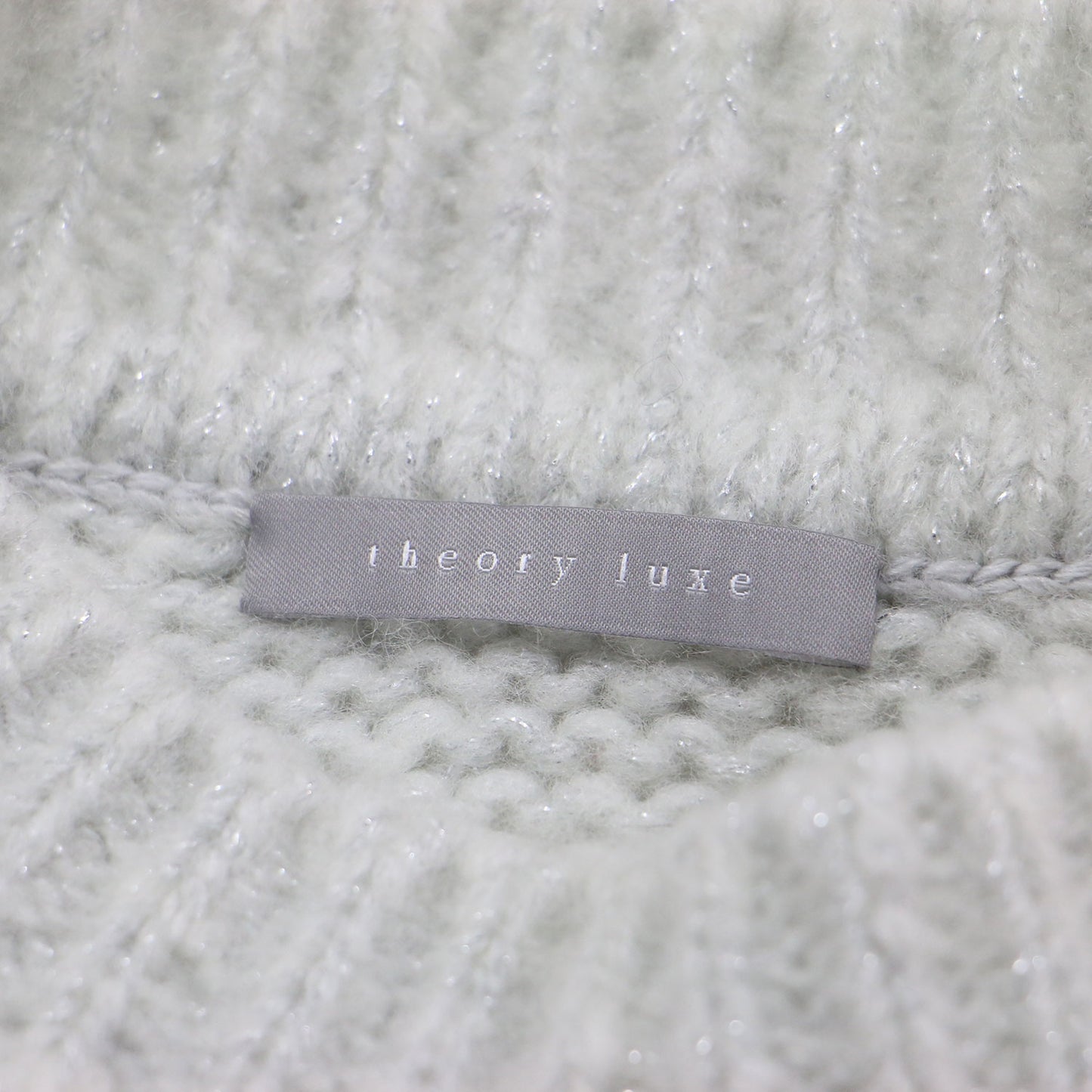 25秋冬 ラメ ニットベスト / Edwards Leone Sweater プルオーバー ノースリーブ モックネック ローゲージ ウール