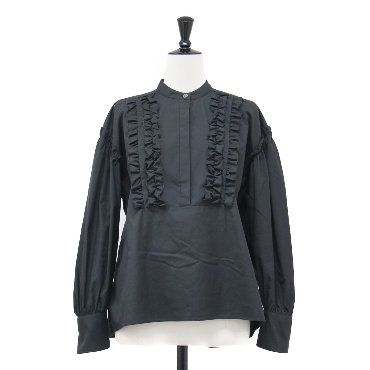 25春夏 ラグジュアリーコットン バレンタインシャツ / LUXE COTTON VALENTINE SHIRT ブラウス 長袖 ドロップショルダー フリル ピコステッチ UVカット