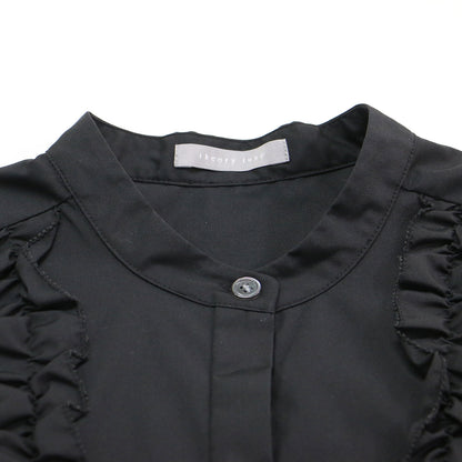 25春夏 ラグジュアリーコットン バレンタインシャツ / LUXE COTTON VALENTINE SHIRT ブラウス 長袖 ドロップショルダー フリル ピコステッチ UVカット