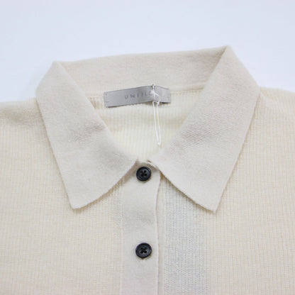 ファインアルパカ 襟付きカーディガン / 長袖 ポロカラー 襟付き ボタン ボックスシルエット