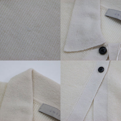 ファインアルパカ 襟付きカーディガン / 長袖 ポロカラー 襟付き ボタン ボックスシルエット