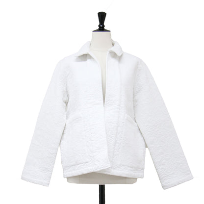 23春夏 vintage エンブロイダリー キルティング ジャケット / Embroidery Quilted Jacket 長袖 ボタンレス 刺繍 コットン