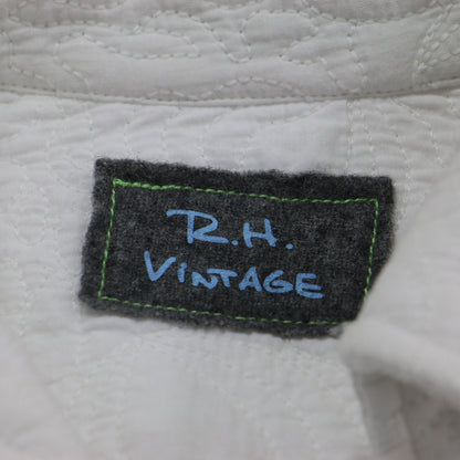 23春夏 vintage エンブロイダリー キルティング ジャケット / Embroidery Quilted Jacket 長袖 ボタンレス 刺繍 コットン