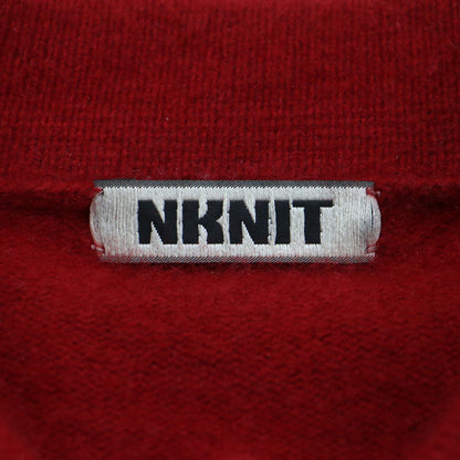 24秋冬 ラクーン メタルボタン ポロニット / raccoon mix skipper KNIT プルオーバー 長袖 クロップド丈 コンパクト ウール