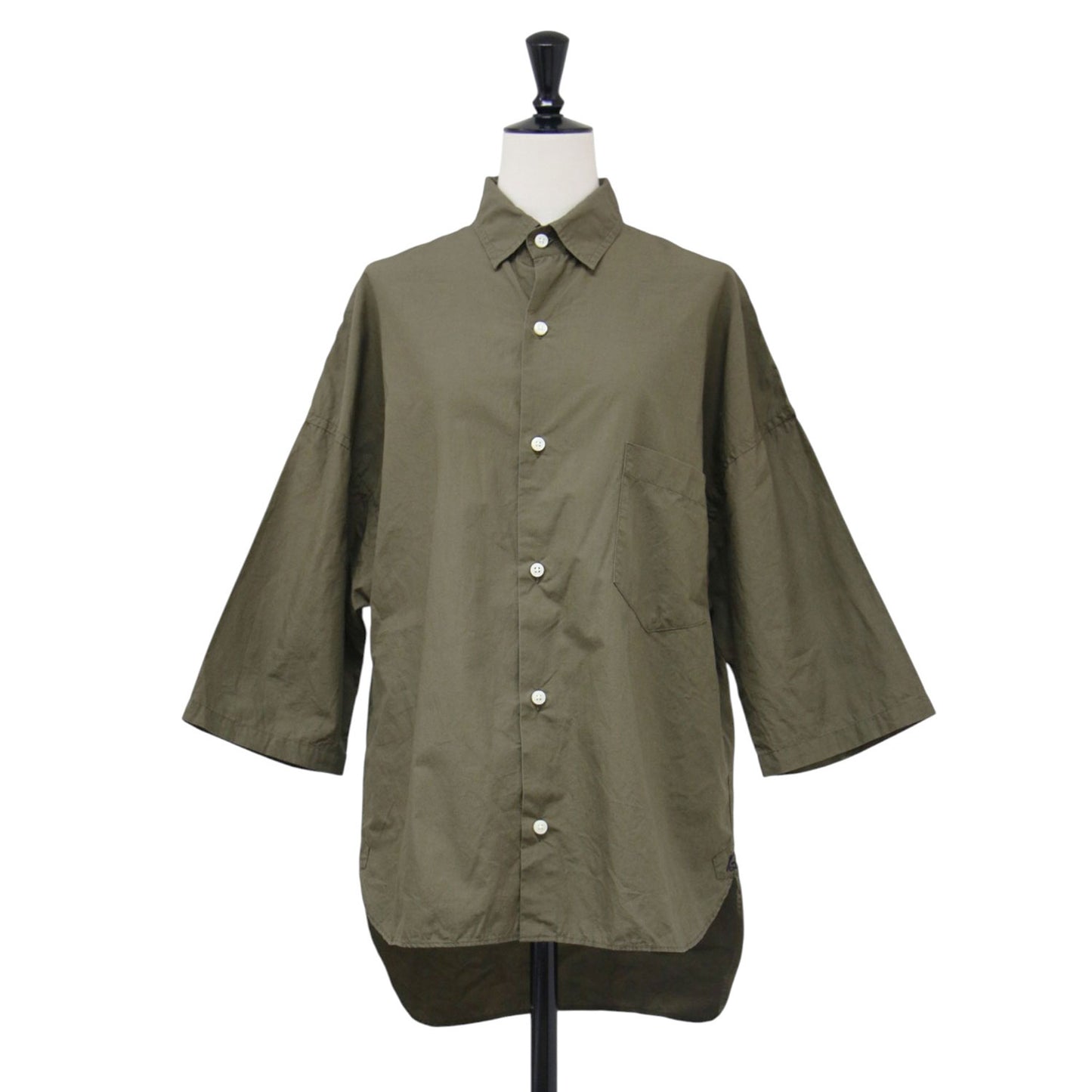 七分袖シャツ / J BRADLEY SHIRT プルオーバー ワイド ドロップショルダー 刺繍 コットン