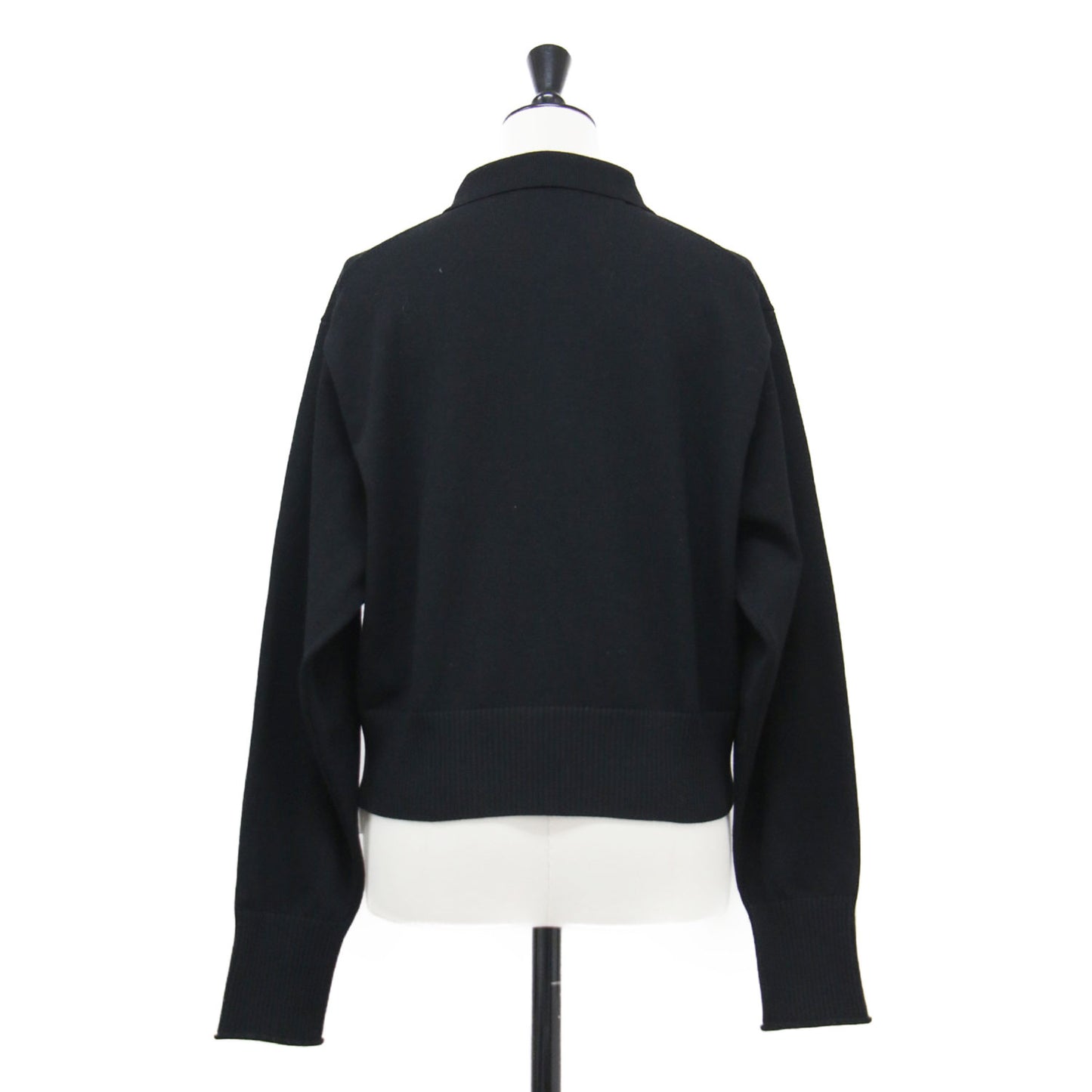 25秋冬 ポロニット カーディガン / 長袖 クロップド丈 ワイド ボリュームスリーブ