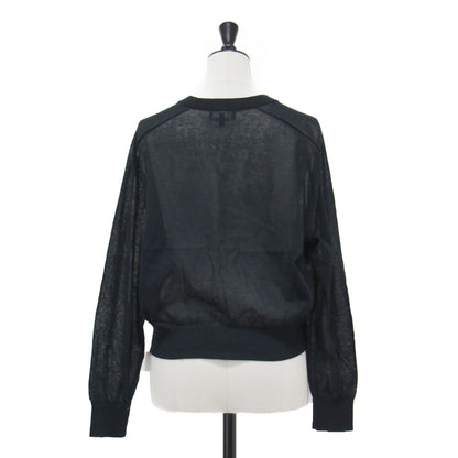 24春夏 シアー クロップド プルオーバー ニット / Airy Cotton Cropped CN PO J ショート丈 クルーネック 長袖 コットン
