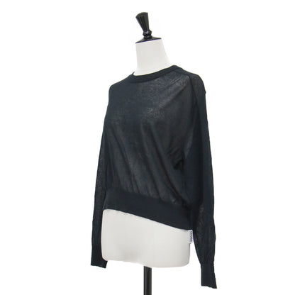 24春夏 シアー クロップド プルオーバー ニット / Airy Cotton Cropped CN PO J ショート丈 クルーネック 長袖 コットン