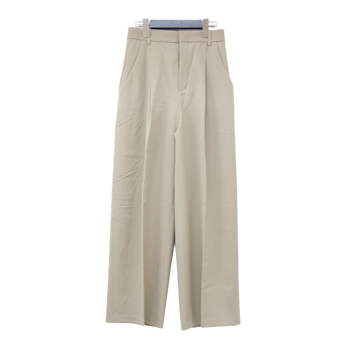 25秋冬 ワンタックストレートワイドパンツ / One Tuck Straight Wide 25030922106040 / フルレングス センタープレス ストレッチ ウール