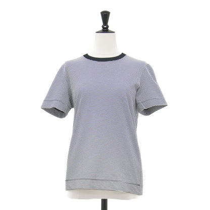 60/2 コットン天竺 UV Tシャツ / プルオーバー クルーネック 半袖 ボーダー ストレッチ コットン ウォッシャブル