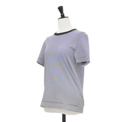 60/2 コットン天竺 UV Tシャツ / プルオーバー クルーネック 半袖 ボーダー ストレッチ コットン ウォッシャブル