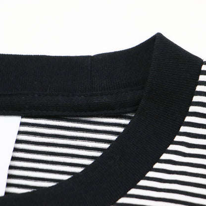 60/2 コットン天竺 UV Tシャツ / プルオーバー クルーネック 半袖 ボーダー ストレッチ コットン ウォッシャブル
