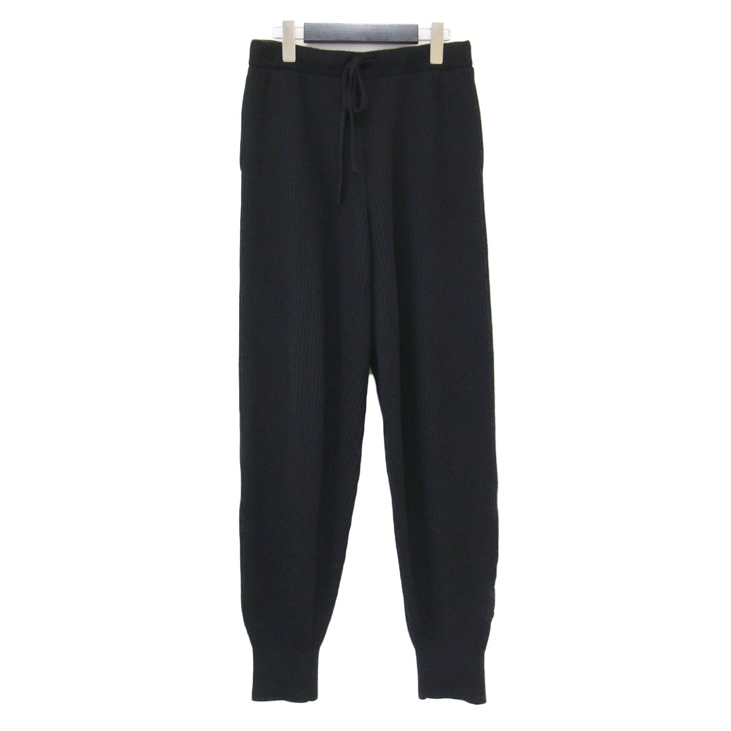 × coz カシミヤ リブニット パンツ / CASHMERE RIB KNIT PANTS イージーパンツ ウエストゴム ドローコード