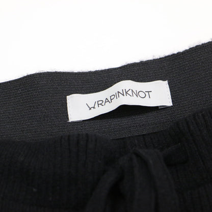 × coz カシミヤ リブニット パンツ / CASHMERE RIB KNIT PANTS イージーパンツ ウエストゴム ドローコード