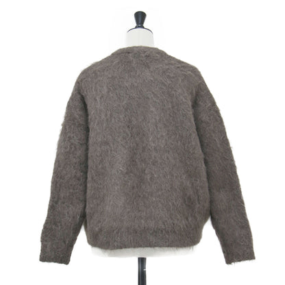 23秋冬 アルパカシャギー カーディガン / 長袖 クルーネック ボックスシルエット アルパカ ウォッシャブル