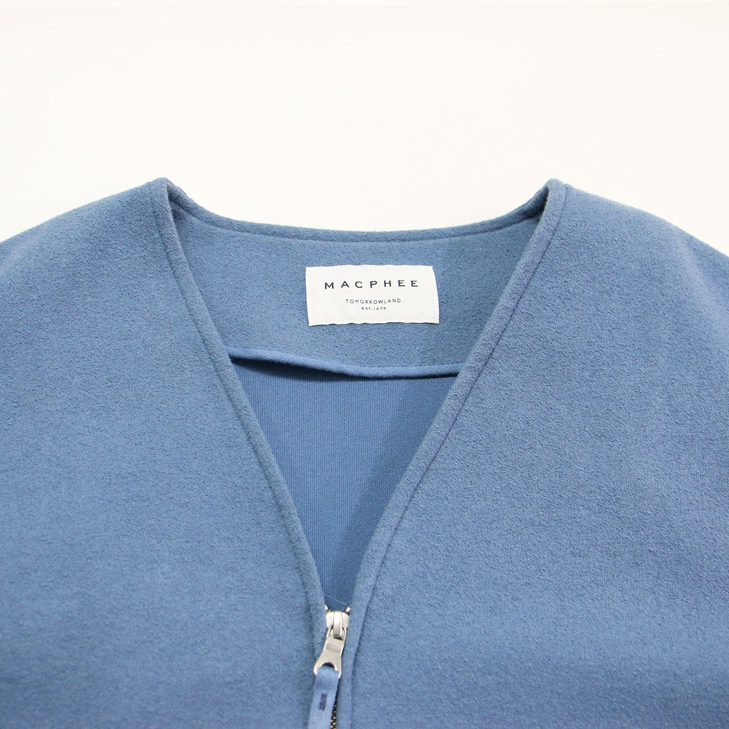 21春夏 ブークレージャージー ジップアップコート / 長袖 ロング丈 ノーカラー Vネック ドロップショルダー ストレートシルエット コットン
