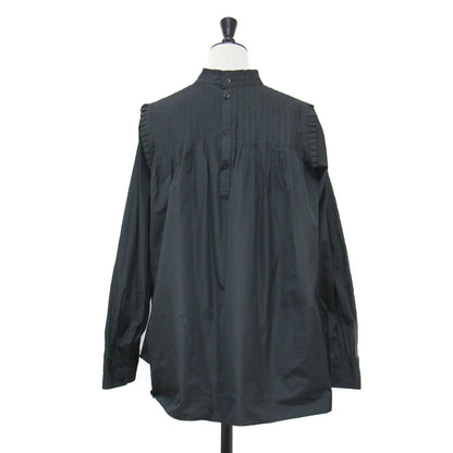 22秋冬 ハイネック ダーツ タックブラウス / Blouse 長袖 フリル Aライン フレア