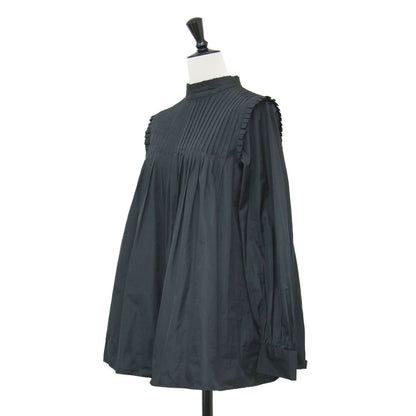 22秋冬 ハイネック ダーツ タックブラウス / Blouse 長袖 フリル Aライン フレア