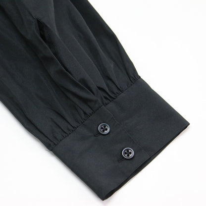 22秋冬 ハイネック ダーツ タックブラウス / Blouse 長袖 フリル Aライン フレア