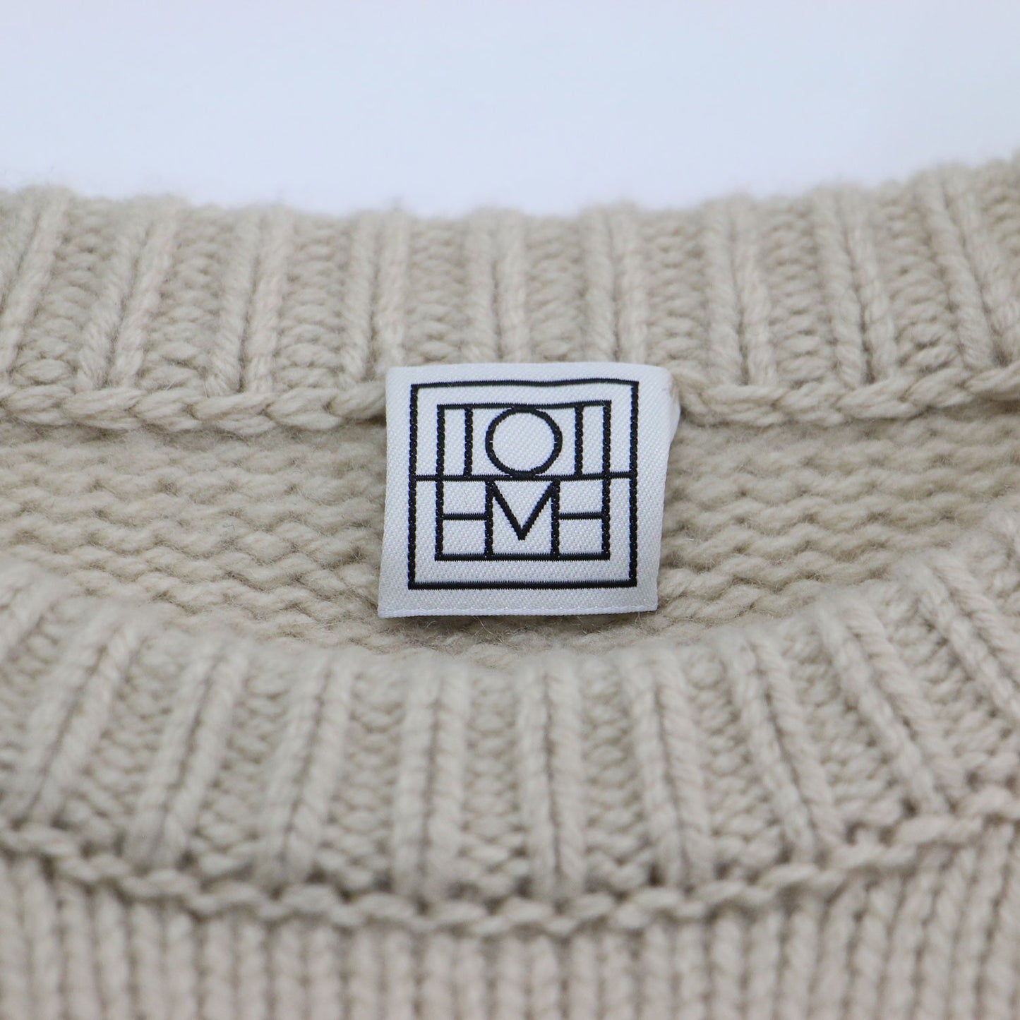 25秋冬 ローゲージ 刺繍 プルオーバー / ニット 長袖 クルーネック ワイド ウール