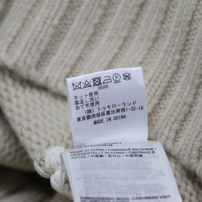 25秋冬 ローゲージ 刺繍 プルオーバー / ニット 長袖 クルーネック ワイド ウール