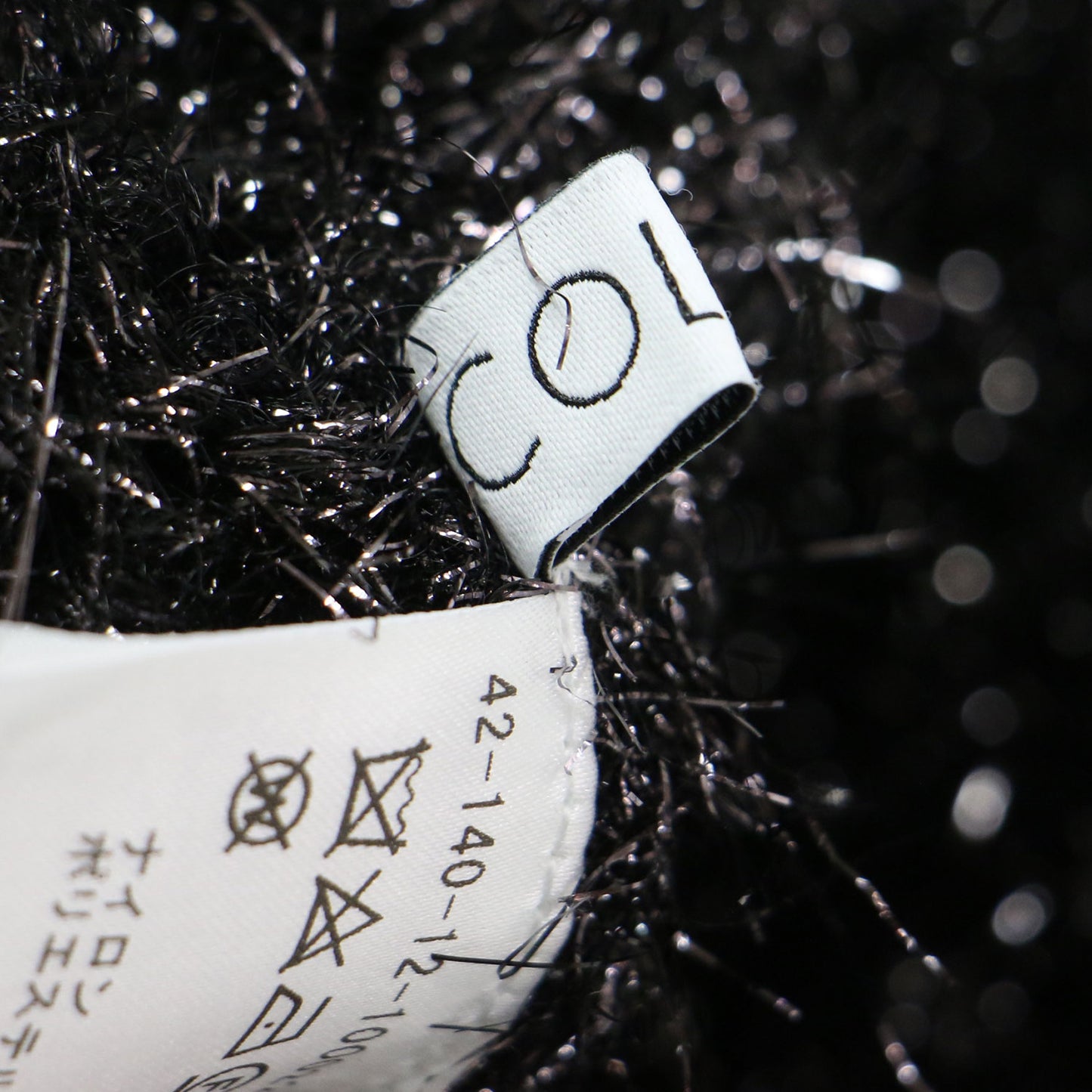 24秋冬 ショート ラメニット / PERMANENT プルオーバー 長袖 クルーネック ボリュームスリーブ