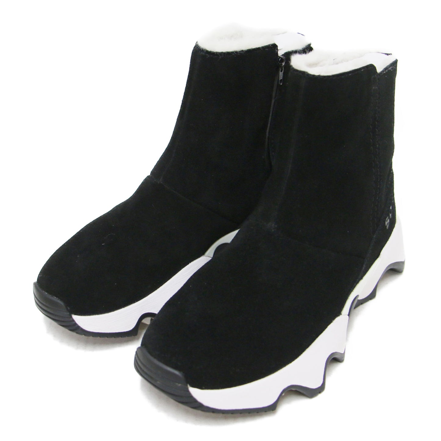 キネティックインパクト ショートブーツ / スニーカー ラウンドトゥ 厚底 スエード ウォータープルーフ