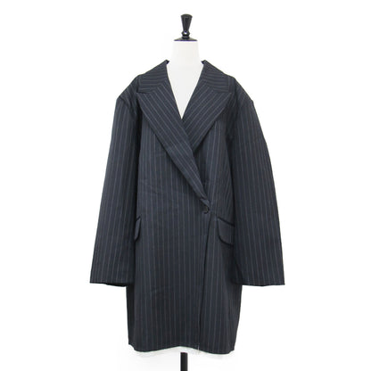 23秋冬 ビッグ コンシャスジャケット / Big Conscious Jacket コート テーラード ストライプ 長袖 ワイド