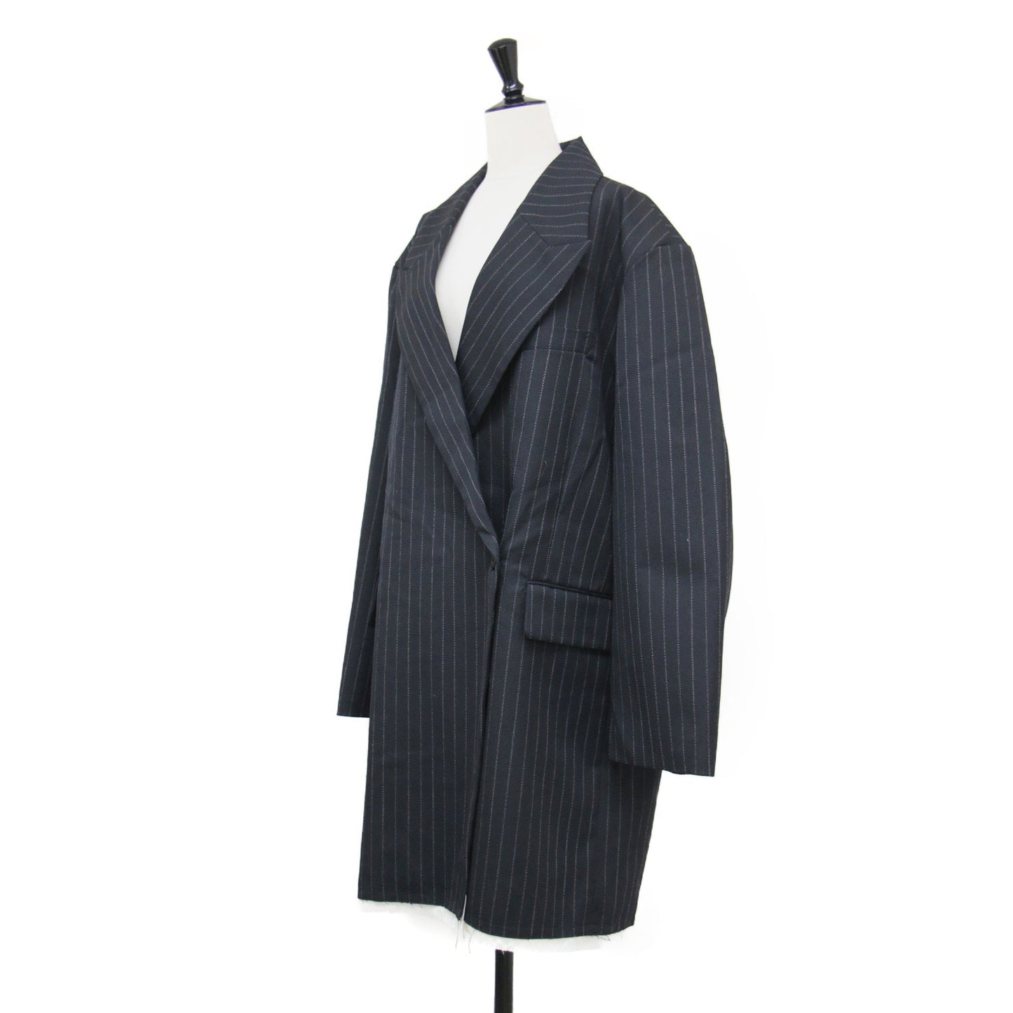 23秋冬 ビッグ コンシャスジャケット / Big Conscious Jacket コート テーラード ストライプ 長袖 ワイド