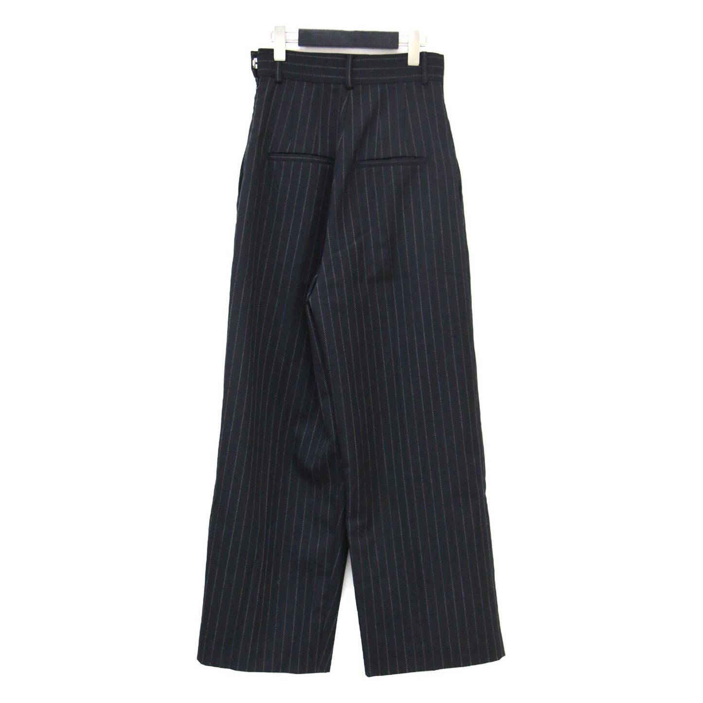 23秋冬 ムーンスリット アシメタック パンツ / Moon Slit Asymmetry Tack Pants スラックス フルレングス ハイウエスト 肌見せ カットアウト ワイド ストレート カットオフ