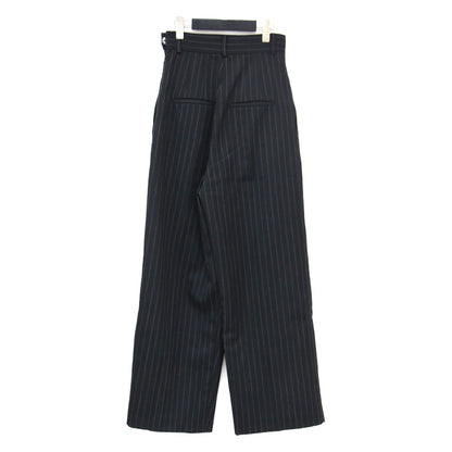 23秋冬 ムーンスリット アシメタック パンツ / Moon Slit Asymmetry Tack Pants スラックス フルレングス ハイウエスト 肌見せ カットアウト ワイド ストレート カットオフ