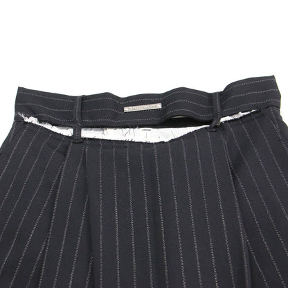 23秋冬 ムーンスリット アシメタック パンツ / Moon Slit Asymmetry Tack Pants スラックス フルレングス ハイウエスト 肌見せ カットアウト ワイド ストレート カットオフ