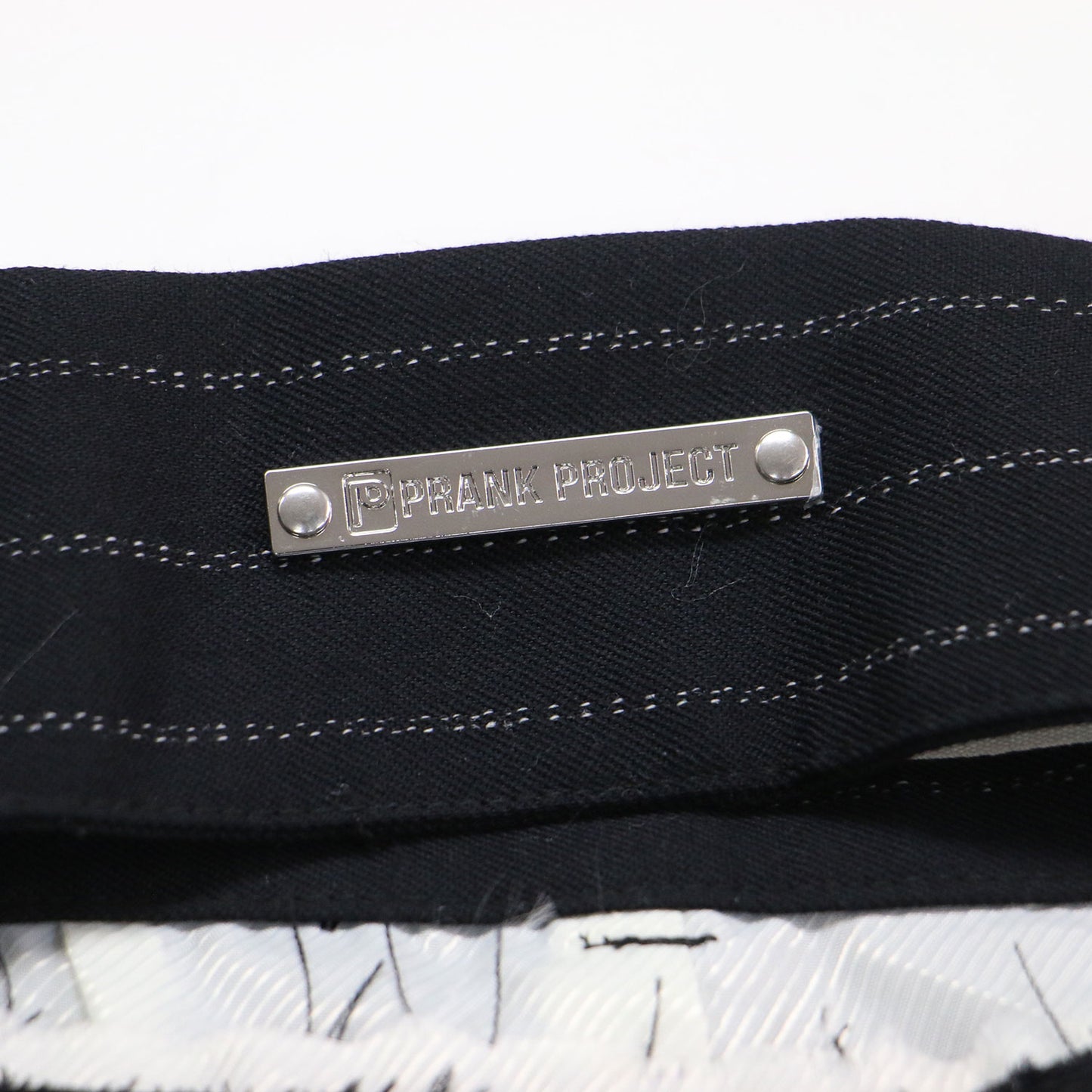23秋冬 ムーンスリット アシメタック パンツ / Moon Slit Asymmetry Tack Pants スラックス フルレングス ハイウエスト 肌見せ カットアウト ワイド ストレート カットオフ