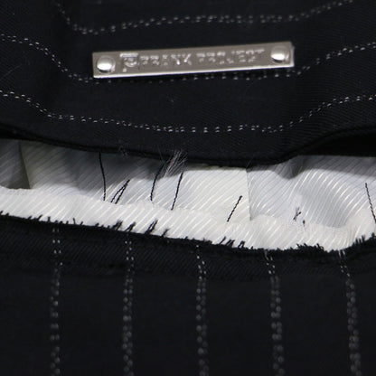 23秋冬 ムーンスリット アシメタック パンツ / Moon Slit Asymmetry Tack Pants スラックス フルレングス ハイウエスト 肌見せ カットアウト ワイド ストレート カットオフ