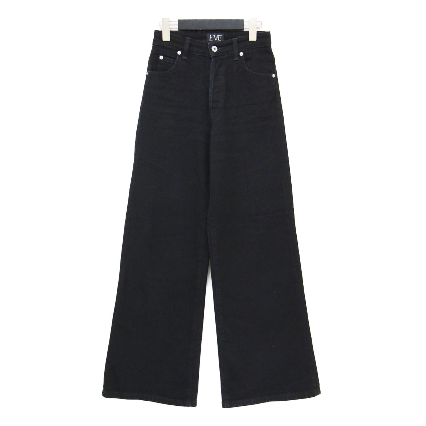 ワイド デニム パンツ / セミフレア ストレッチ コットン