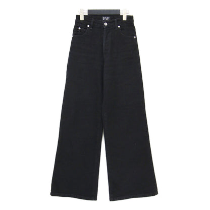 ワイド デニム パンツ / セミフレア ストレッチ コットン