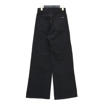 ワイド デニム パンツ / セミフレア ストレッチ コットン